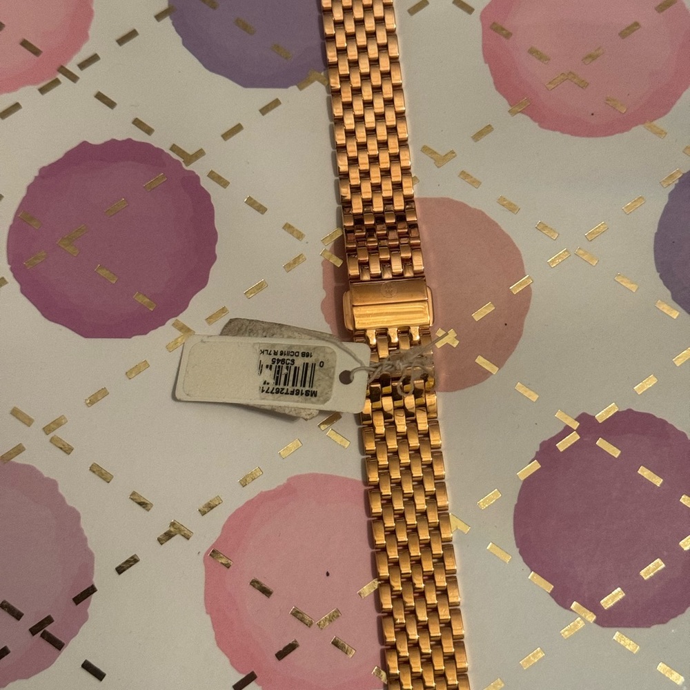 Michele deco 16MM rose gold band